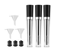 6 Pièces Bouteille Rechargeable pour Cils 7,5ml en Plastique Noir | Portable, Étanche, Légère, Format Kit, pour Amies, Usage Maquillage, Rangement, 7,5ml