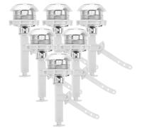 6 Pièces Bouton de Chasse D'eau Wc 38mm Argenté pour Réservoir de | Plastique à Surface Lisse et Brillante, Structure Simple, Remplacement Précis, Adapté aux Mécanismes à Levier