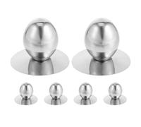 6 Pièces Bouton de Couvercle de Casserole, Lot 6 | Forme Ovale Détachable, Accès Rapide au Couvercle, pour Poêles et Marmites, Usage la Cuisine Professionnelle