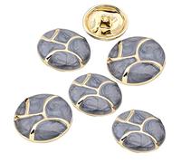 6 pièces bouton en métal manteaux de mode boutons boutons de couture ronds exquis pour blazer costumes uniforme et veste bleu