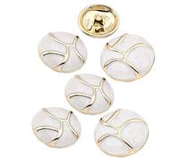 6 pièces bouton en métal manteaux de mode boutons boutons de couture ronds exquis pour blazer costumes uniforme et veste blanc