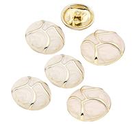6 pièces bouton en métal manteaux de mode boutons boutons de couture ronds exquis pour blazer costumes uniforme et veste beige