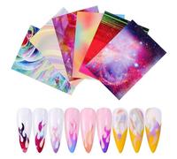 6 Pièces Bricolage Nail Art Feu Autocollants Adhésif Magnifique Flamme Manucure Décalcomanies Bande Auto-Cohésion Performance Commodité