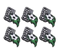 6 Pièces Broche Badge Football 2026 en Alliage de Zinc, Style Rond | Finition Émail Colorée, Attache Facile et Lisse, pour Vestes et Chemises, Souvenirs, Écoles