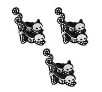 6 Pièces Broche Chat Noir Vintage, Pin's Gothique Punk | Alliage de Zinc Noir et Blanc, Fermeture Antidérapante Fiable, Légère, pour Veste et Tenue