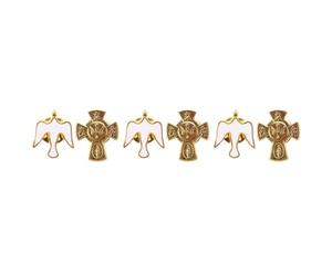 6 Pièces Broche Croix en Alliage Poli pour Femmes, Églises et Écharpes | Bijou Discret à Finition Polie, pour Anniversaires et Tenues Habillées, Compatible Pulls et Foulards