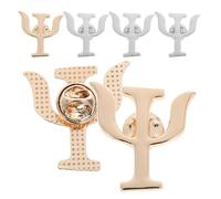 6 Pièces Broche Symbole Psi Vintage en Alliage, Épingle Décorative | Fermoir Sécurisé, Facile à Fixer, pour Blouses, Paquet et Chapeaux, Présent pour Psychologues et Infirmières
