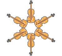6 Pièces Broche Violon Créative en Alliage, Épinglette Musicale | Bijou Décoratif Orange, pour Foulards et Rendez-vous, Style Instrument, Finition Alliage, Présent Discret