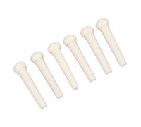 6 Pièces Broches de Pont de Guitare Acoustique Chevilles de Remplacement Guitare Acoustique Pont D'os Selle et écrou Broches de Pont D'os de Guitare (Blanc)