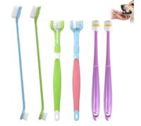 6 PièCes Brosse A Dent Chien-Ensemble De TêTes De Brosse Multi-Styles | MatéRiau En Silicone Brosse A Dents Chien Chats Et Chiens Nettoyage Facile SéChage Rapide Maison Et Voyage