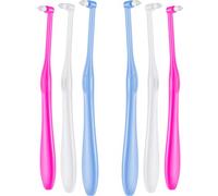 6 Pièces Brosse à Dents en Touffe Brosse à Dents Conique à Extrémité Effilée Brosse à Dents à Garniture Douce Brosse Interdentaire Compacte Unique pour Nettoyage de Détail