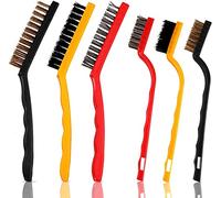 6 pièces Brosse Acier Inoxydable，Ensemble Brosse Métallique，pour le nettoyage des scories de soudure, de la rouille,Buse De l'Imprimante 3D.
