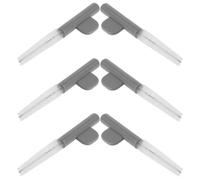 6 Pièces Brosse de Nettoyage, Poils Nylon Gris | Embout Fin Précis, Poignée Ergonomique, Nettoyage des Tubes de Sortie, Usage Portable, Solution Hygiénique