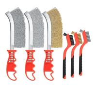 6 Pièces Brosses Métalliques, Brosse en Acier Inoxydable, Brosse Metallique Carbone, Wire Brush Nylon Nettoyage, Brosse en Fil Acier Laitonné pour Nettoyer Soudure Scories Rouille Saleté