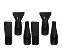 6 Pièces Buse de Séchage ABS pour Chien, Embout de Toilettage noir | Surface Lisse, Forme Ronde Compacte, Portée Prolongée, Flux Concentré, Usage Domestique ou Salon Professionnel
