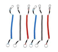 6 Pièces Câble Anti-chute en Acier à Ressort, Couleurs pour Objets | Clip Rapide, Prévention des Chutes, Attache Pratique pour Téléphones et Lampes Torches, Pêche ou Rangement de Paquet