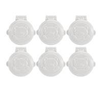6 Pièces Cache Bouton Cuisinière Blanc en Plastique, Sécurité | Protection à Manipulation Simple, Nettoyage Facile, Usage Four et Gaz, Format Discret Cuisine
