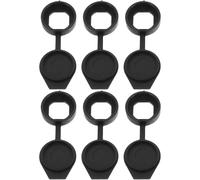 6 Pièces Cache de Serrure de Porte Noir en Caoutchouc et Plastique | Protection Extérieure pour Serrures à Came, Usage Marin, Entretien Facilité, Maintenance Réduite