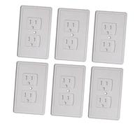 6 Pièces Cache Prise Électrique Changer Prise Murale Air Adaptateur Bar Plaque Murale De Sortie Pouvoir Prise Usb Bande Prise De Dirigé Bouchon Épreuvage Blanche BESTonZON