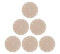6 Pièces Cadran D’horloge Rond en Bois à Peindre, Chiffres Arabes, | Surface Lisse pour Peinture Créative, Diamètre 23cm, Aspect , Destiné aux Débutants, Parents et Ateliers pour Garçon Fille
