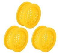 6 Pièces Cage Reine Abeille Plastique Réutilisable, Jaune | Outil D’élevage, Surface Lisse, Prise en Main Facile, pour Cadre de Ruche et Transport