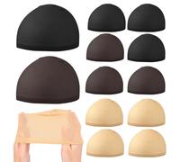 6 Pièces Cap de Perruque, Élastique Chapeau de Perruque, Nylon Wig Cap,Casquettes Filet,Cheveux Perruque Respirant, Cap de Perruque pour Femmes et Hommes