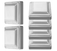 6 Pièces Capuchon de Poteau en Fer pour Garde Corps, 80x80 | Bords Lisses, Robuste et Simple à Poser, , Finition Élégante pour Rambarde et Balustrade