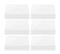 6 Pièces Capuchon de Poteau Pyramidal PVC Blanc 3,5 Pouces | Style Américain Européen, Finition Décorative, Protection Supérieure, pour Poteaux Carrés 3,5 Pouces et Poteaux Boîte
