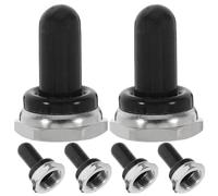 6 Pièces Capuchon de Protection pour Interrupteur à Bascule 12mm | Silicone et Métal, Étanche aux Intempéries, pour Arrêt D'urgence, Tableau de Bord, Moto
