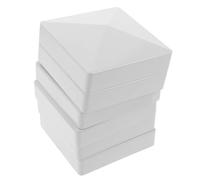 6 Pièces Capuchons de Poteau Pyramidaux PVC 4,13 Pouces | Protection des Sommets, Finition Raffinée, pour Poteaux Carrés et Poteaux de Clôture, Usage Villa et Porche