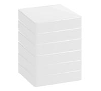 6 Pièces Capuchons de Poteau Pyramidaux PVC Blanc 3,5 Pouces | Style Américain et Européen, Finition Décorative, Résistance aux Intempéries, pour Poteaux Bois et Pilotis