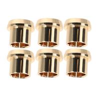 6 pièces Capuchons Rca Plaqués Or en Cuivre Pur, Protection | Construction Blindée Stable, Résistance à L'Oxydation, pour Mixeurs et Connecteurs Rca en Salon Audio