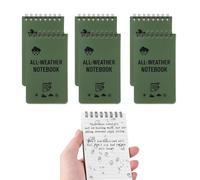 6 Pièces Carnets Étanches A7, Imperméable Bloc Notes de Poche Mini Cahier à Spirale, 3 x 5 Pouces Bloc Note Tactique Étanche Tous Temps, Carnet de Field Notes Randonnée, pour Activités de Plein Air