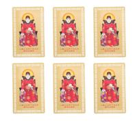 6 Pièces Carte D’amulette Tai Sui 2027 en Alliage, Finition Or, Compacte | Style Moderne et Traditionnel, Résistante à L’eau, pour Porte-cartes, Paquet et Vœux du Nouvel An Chinois