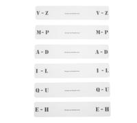 6 Pièces Carte de Classification A-z Horizontale Transparent en Acrylique | Tri Rapide et Consultation Facile, pour Bacs de Magasin et Rangement D’archives