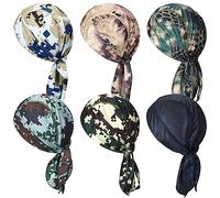 6 Pièces Casquette Bonnet Anti-Transpiration Doublure de Casque Chapeau de Crâne Head Wrap de Cyclisme Respirant pour Activités de Plein Air de Femmes Hommes (Jeu de Couleur 4)