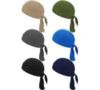 6 Pièces Casquette Bonnet Anti-Transpiration Doublure de Casque Chapeau de Crâne Head Wrap de Cyclisme Respirant pour Activités de Plein Air de Femmes Hommes (Jeu de Couleur 1)