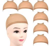 6 pièces casquettes de perruque nues,bonnets de perruque en nylon extensible bonnets de perruque doux et respirants pour femmes et hommes