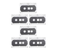 6 Pièces Cassette Audio Vierge 30 en Plastique Boîtier Rigide