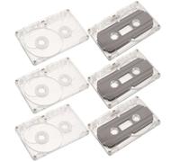 6 Pièces Cassette Audio Vintage en Plastique, Style Rétro | Décoration Murale Simple et Rustique, Surface Lisse, pour Bureaux et Présents, Montage Facile