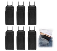 6 Pièces Ceinture Sans Boucle Invisible Homme et Femme, Ceinture Élastique Ajustable avec Crochets Métalliques, Idéale pour Pantalon, Bureau, Sport, Voyage et Usage Quotidien
