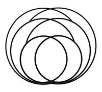 6 Pièces Cercles en Métal Noir, Ø 10/15/20 cm, Ø 3 mm, Cerceau Métallique pour Macramé, Décoration, Attrape-Rêves (10/15/20cm)