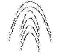 6 Pièces Chaînes Suspendre Noires avec Crochets, Réglables | Acier Inoxydable 304 et Fer, Usage Intérieur ou Extérieur, pour Paniers Suspendus et Luminaires