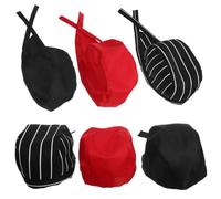 6 Pièces Chapeau de Chef en Coton Lavable Lien Classique, Unisexe