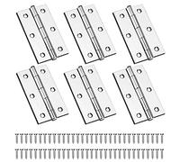 6 Pièces Charnière,75mm × 50mm Charnière Acier,Charnières à Roulement,Charnières Piano,Piano Inox,Paumelles,Paumelles De Porte,Pour Porte Placard