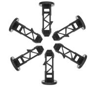 6 Pièces Charnière de Couvercle pour Poubelle, Axe Nylon Noir | Retient le Couvercle, Remplace une Charnière Cassée, pour Bacs de Tri et Conteneurs, Usage Extérieur