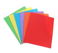 6 Pièces Chemise Plastique A4 avec Pinces à Deux Poches pour École | PP Facile à Nettoyer, Grosse Capacité, Rangement de Documents A4, Projets et Bureau
