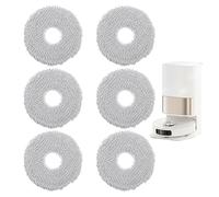 6 Pièces Chiffon de Rechange Lavable pour Dreame L20 Ultra/X40 Ultra Complete/L10s Ultra/L10s Pro Ultra Heat/L10 Ultra/Xiaomi X20+/X10+ Robot Lavette Tampons de Nettoyage en Microfibre Remplacement