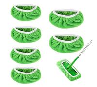 6 Pièces Chiffons Réutilisables pour Swiffer Sweeper, Mop Verte Tampon à Vadrouille SerpillièRe Humide et Sèche en Microfibre pour Nettoyage des Surfaces Humides et Sèches