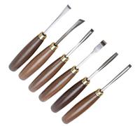 6 Pièces Ciseaux à Bois de Sculpture, Acier au Manganèse | Kit Manuel pour Travail du Bois, Coupe Nette et Forte, pour Menuisiers Professionnels, Coffret Complet